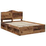 Bed Frame with Headboard Old Wood 160 x 200 cm Solid Pine Wood 3413288