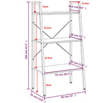 ZNTS 3-Tier Standing Shelf Black 56x35x108 cm 336363
