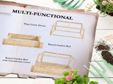 2-In-1 Wooden Greenhouse Planter Box - Natural T3398P320078
