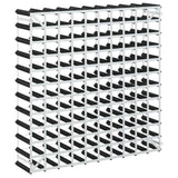 Wine Rack for 120 Bottles Black Solid Pine Wood 325917