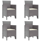 Garden Chair 4 pcs Light Grey 53 x 49 x 85 cm Polypropylene 847487