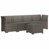 4-Seater Garden Sofa Rattan Look PP Light Grey 3443853