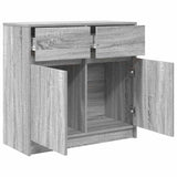 Sideboard with Drawer Grey Sonoma 80x34x76 cm Engineered Wood 861540