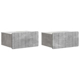 Wall-Mounted Bedside Cabinet with Drawer 2 pcs Concrete Grey 898282