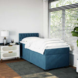 Box Spring Bed with Mattress Dark Blue 80x200 cm Velvet 3286172