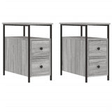Bedside Cabinets 2 pcs Grey Sonoma 30x60x60 cm Engineered Wood 826070