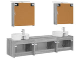 Bathroom Cabinet Set 5 pcs Grey Sonoma Engineered Wood 3406436