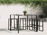 Bar Table Black 100x100x110 cm Powder-coated Steel 4009269