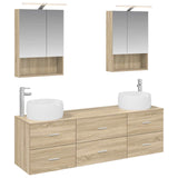 Bathroom Furniture Set 5 pcs Sonoma Oak 3407001