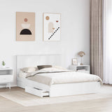 Storage Bed with Headboard White 160 x 200 cm Engineered Wood 3408438