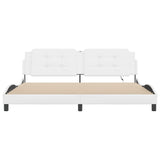 Bed Frame with LED without Mattress "Zadar" White 200x200 cm 3214132