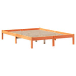 Bookcase Bed without Mattress Wax Brown 140x200 cm Solid Wood Pine 3321554