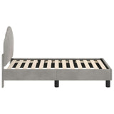 Toddler Bed Frame with Headboard Light Grey 70 x 140 cm Velvet 42010929