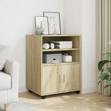 Rolling Cabinet Sonoma Oak 60x48x81 cm Engineered Wood 853166