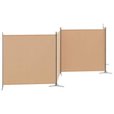 4-Panel Room Divider Beige 698 x 180 cm Fabric 42039233