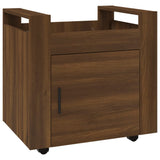 Desk Trolley Brown Oak 60x45x60 cm Engineered Wood 816615