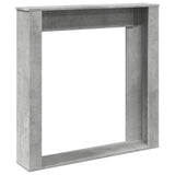 ZNTS Fireplace Surround Concrete Grey 100x20x100 cm Engineered Wood 854574