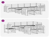 Sofa Sets 9 pcs Natural Solid Acacia Wood 3375054