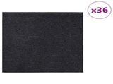 Carpet Tile Dark Grey 50 x 50 cm 36 pcs PP and Bitumen 42032452
