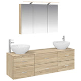 Bathroom Furniture Set 4 pcs Sonoma Oak 3406937