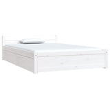 Bed Frame without Mattress with Drawers White Small Double 3103540