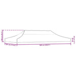 Party Tent Roof 3x6 m Anthracite 44988