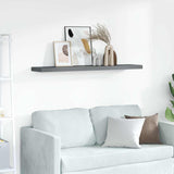 Floating Wall Shelf High Gloss Grey 120x23.5x3.8 cm MDF 323799