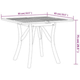 Garden Table 85x85x75 cm Solid Wood Acacia 363304