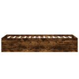Bed Frame without Mattress Smoked Oak 90x190 cm Single 3281067