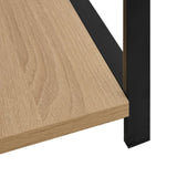 Small Straight Book Shelf Black and Oak 33.5x39.6x79.7 cm Engineered Wood 288233