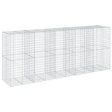 Gabion Basket with Cover 500x100x200 cm Galvanised Iron 3295233