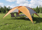 Camping Tent with Rainfly Water-resistant Dome Grey and Orange 42028532