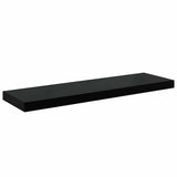 Floating Wall Shelves 4 pcs High Gloss Black 80x23.5x3.8 cm MDF 323774