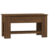 Coffee Table Brown Oak 101x49x52 cm Engineered Wood 819274