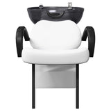 Shampoo Chair Manual White and Black 63 x 141 x 92 cm PVC 42009071