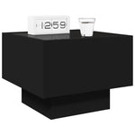 ZNTS Bedside Table with Infinity LED Black 40x40x30 cm 3284064