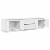 TV Cabinet with LED Lights White 193.5x41x50 cm 3328435