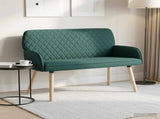 2 Seater Sofa with Solid Wood Legs 2-Seater Dark Green 42051035