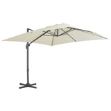 Cantilever Garden Parasol Sand Polyester with PA Coating 44632