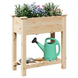 Garden Planter Beige 71 x 37 x 76.5 cm Solid fir wood 42006579