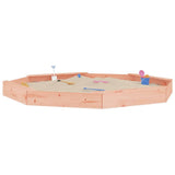 Sandbox with Seats Octagon Solid Wood Douglas 825028