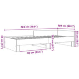 Bed Frame without Mattress Grey Sonoma 100x200 cm Engineered Wood 849577