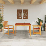 Garden Dining Set 3 pcs Brown Solid Acacia Wood 3375684