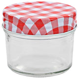 Glass Jam Jars with White and Red Lids 48 pcs 110 ml 50790