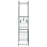 Garden Arch with Lock Black 102 x 50 x 218 cm 42021344