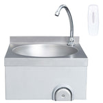 Hand Wash Sink with Faucet and Soap Dispenser Stainless Steel 51113