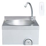 Hand Wash Sink with Faucet and Soap Dispenser Stainless Steel 51113