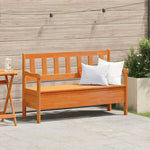 Outdoor Bench Brown 119 x 76 x 44cm Solid pine wood 4012184