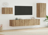 TV Cabinet Wall-mounted 4 pcs Artisan Oak Engineered Wood 3402765