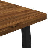 70 x 70 x 75 cm Solid Acacia Wood Natural and Black Square 937588